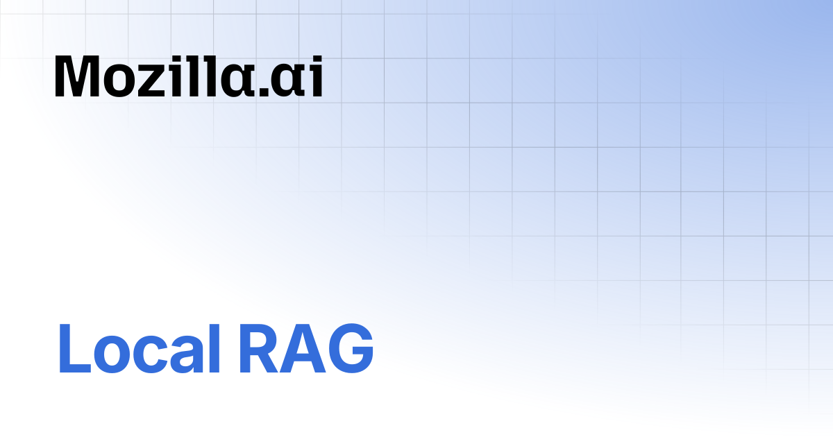 Local RAG | encoderfile | Mozilla.ai Docs