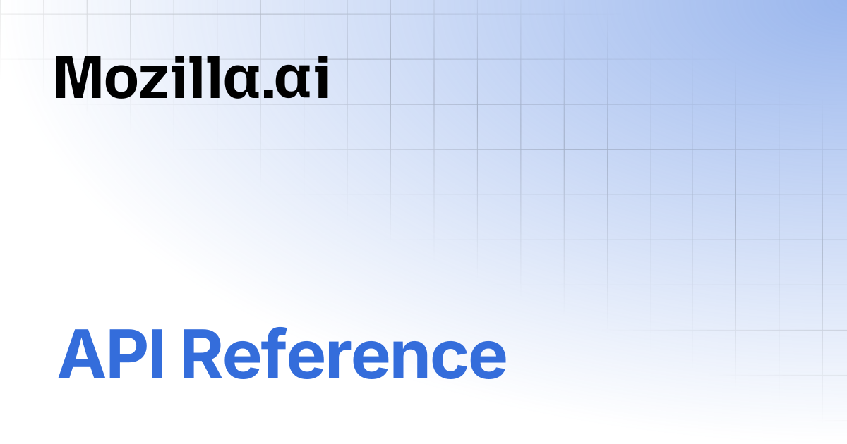 API Reference | encoderfile | Mozilla.ai Docs
