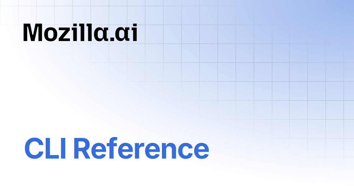 CLI Reference | encoderfile | Mozilla.ai Docs